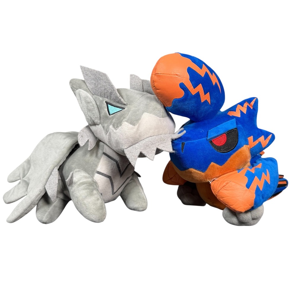 Capcom Monster Hunter Plush Set Kushala Daora Brachydios‎ Grey Blue Orange Chibi